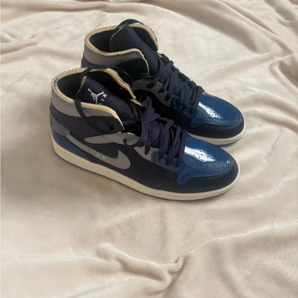 Air Jordan 1 Mid SE Craft- Size 12 Obsidian White/French Blue - Picture 8 of 12